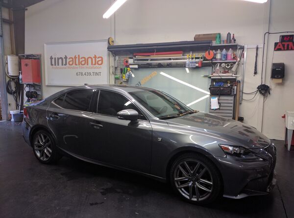 Gray Lexus IS F-Sport with ceramic window tint Tint Atlanta
